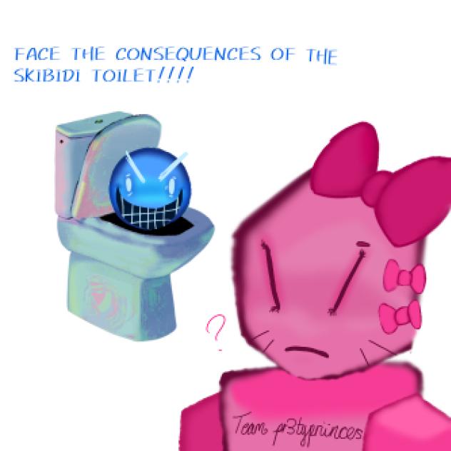 the toilet is so BLUE