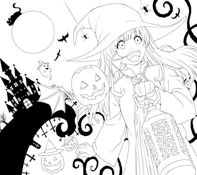 ☆HAPPY HALLOWEEN☆(線画)