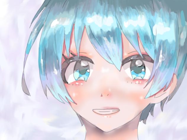 可愛いひおりん！塗り絵　厚塗り初挑戦2