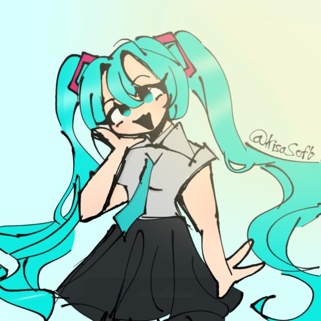 Miku coloring page
