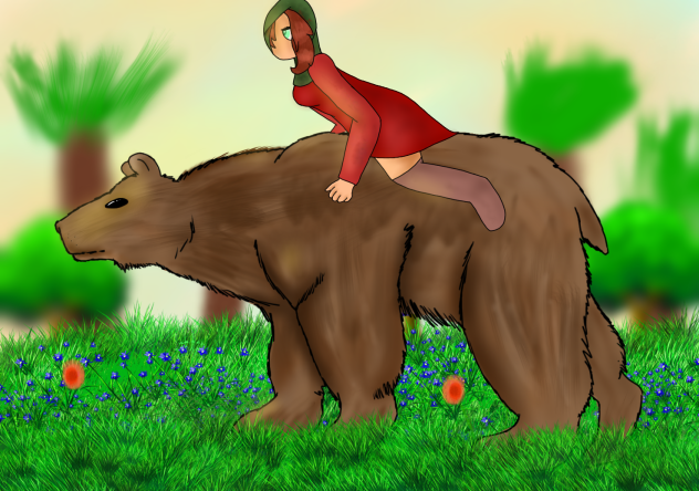 Bear and a girl 🐻