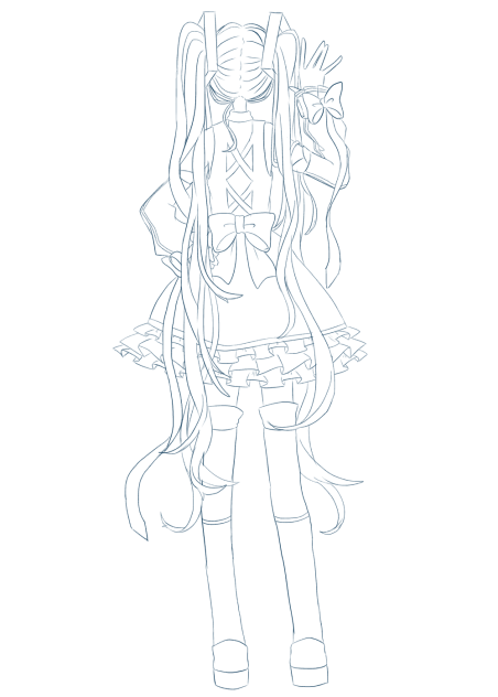 【線画】ミク誕2018