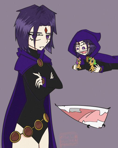 raven - teen titans fanart