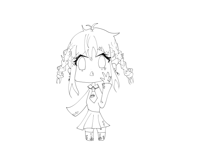 ぴーす。　線画