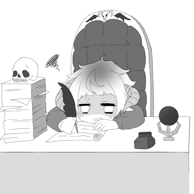 仕事中…