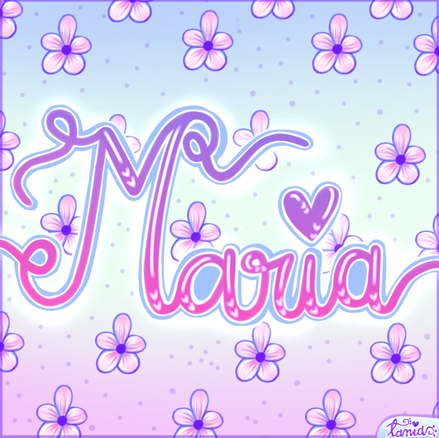 Lettering con el nombre María 💜