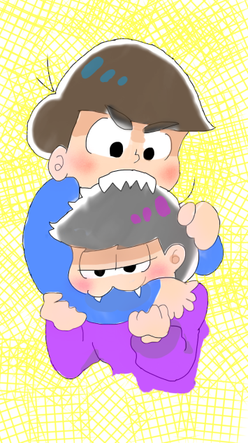 かみ合う二人