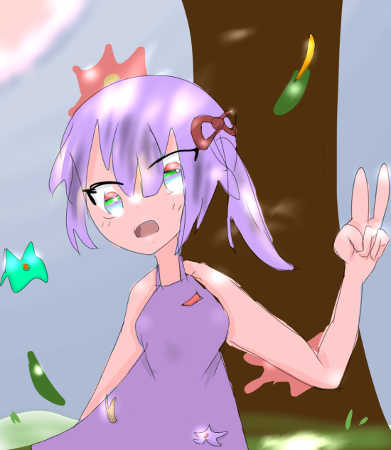 木の下で