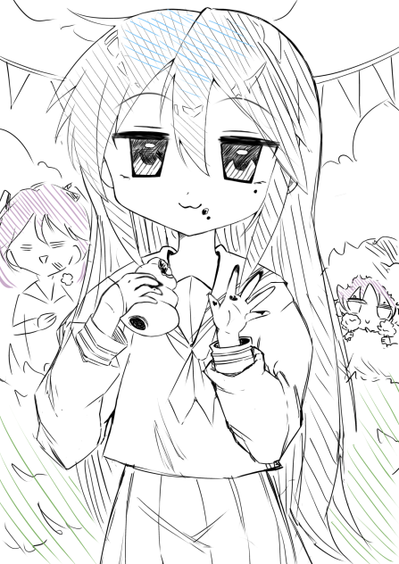 Konata eating her favorite pastry
