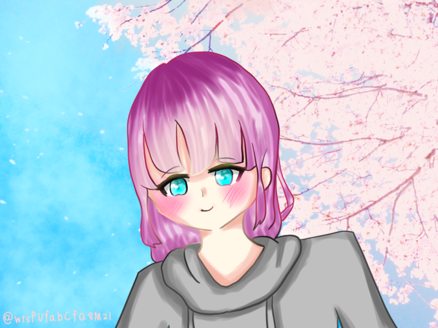 1番最初に描いたイラストをリメイク！