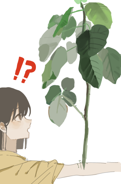 🐿🦟してたら腕から植物が！