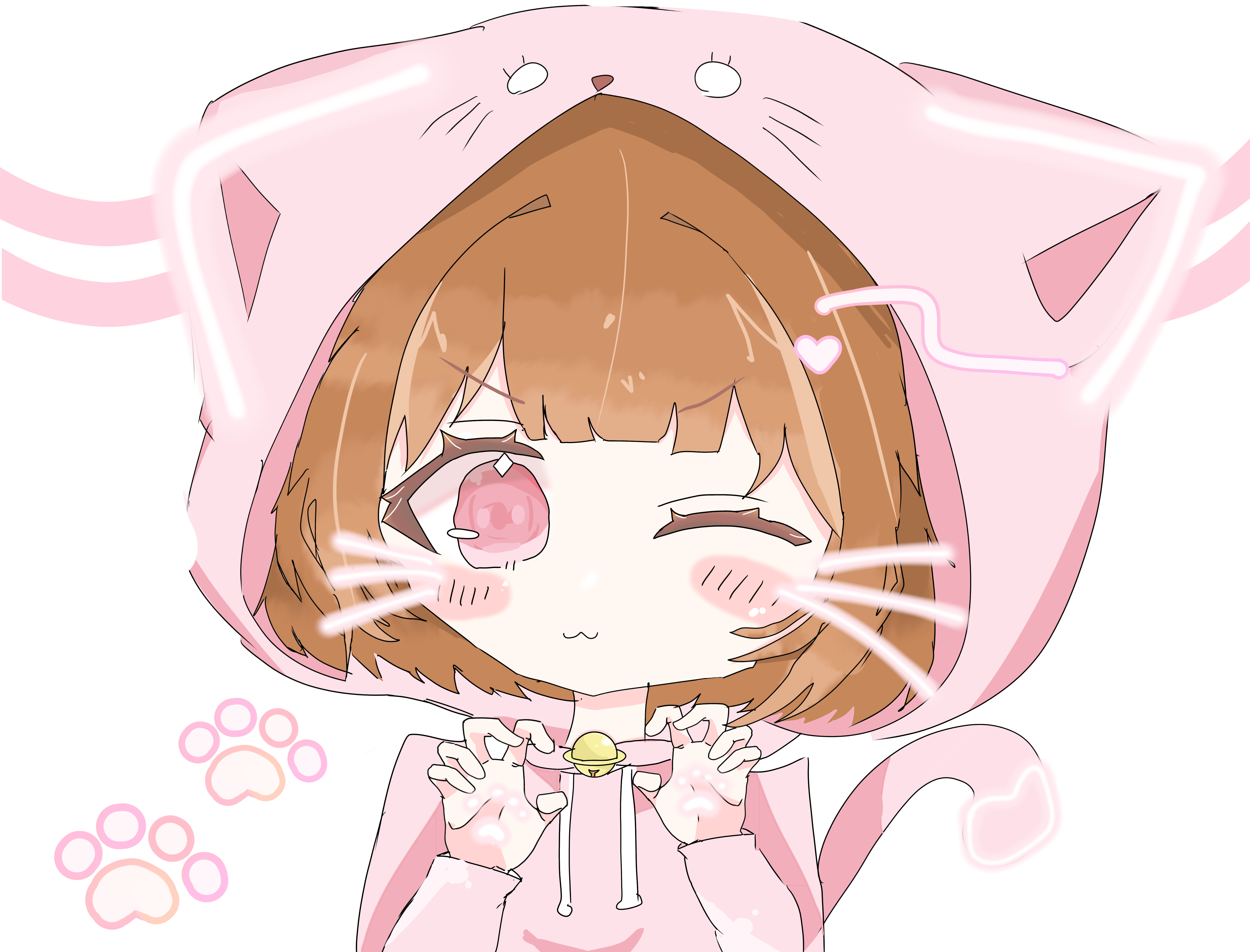 一日過ぎた笑ごめん‼︎ 猫の日イラストぴのさん🎀🐈‍⬛🩷 - ibisPaint