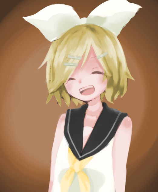グリザイユ画法的なリンちゃん