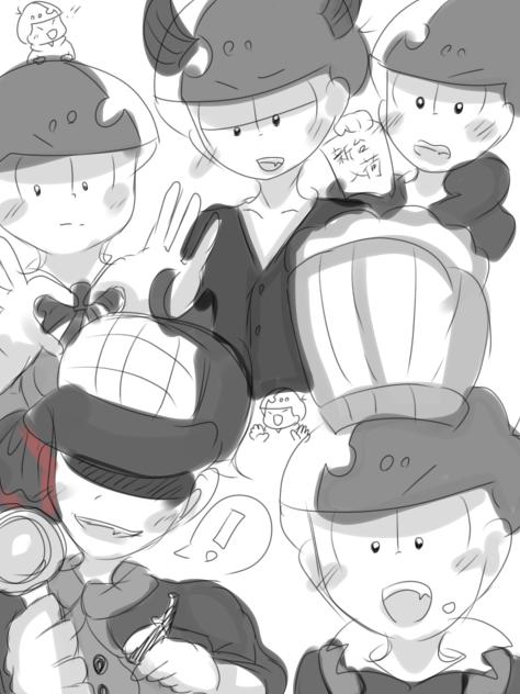 おそ松だけの落書き