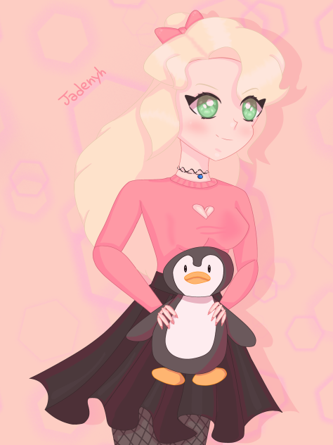 ✨🐧Elaine with a penguin🐧✨