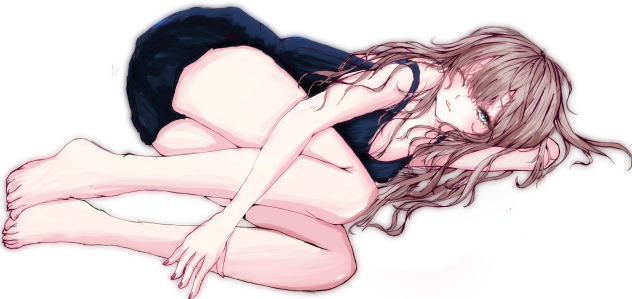 寝起きの女の子のイラスト