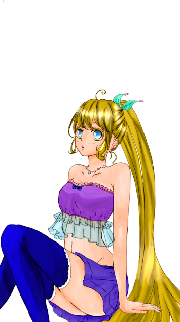 厚塗り練習 線画塗ってみました