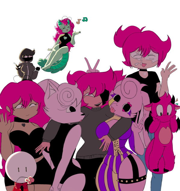 Group photo of my oc's (old)(unfinished)