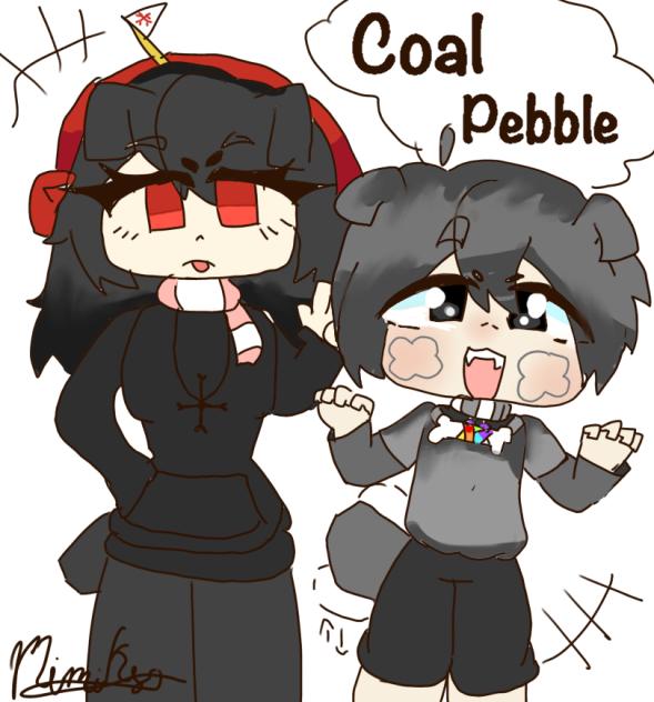 Coal and pebble human!!