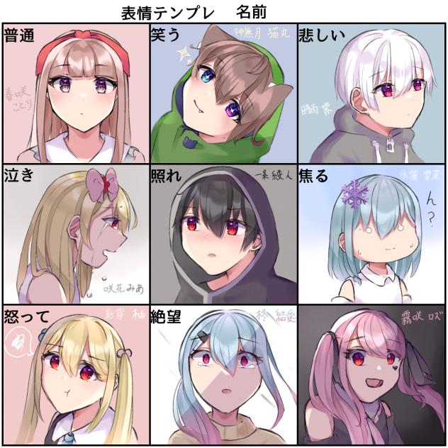 表情テンプレ