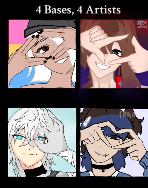 4 bases, 4 artists