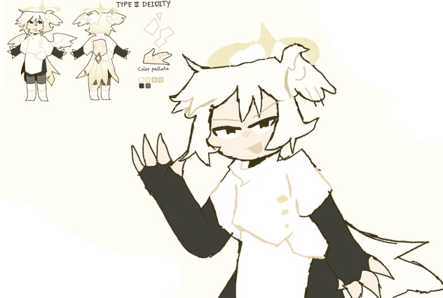 Drawing Caty’s OC!💛🤍