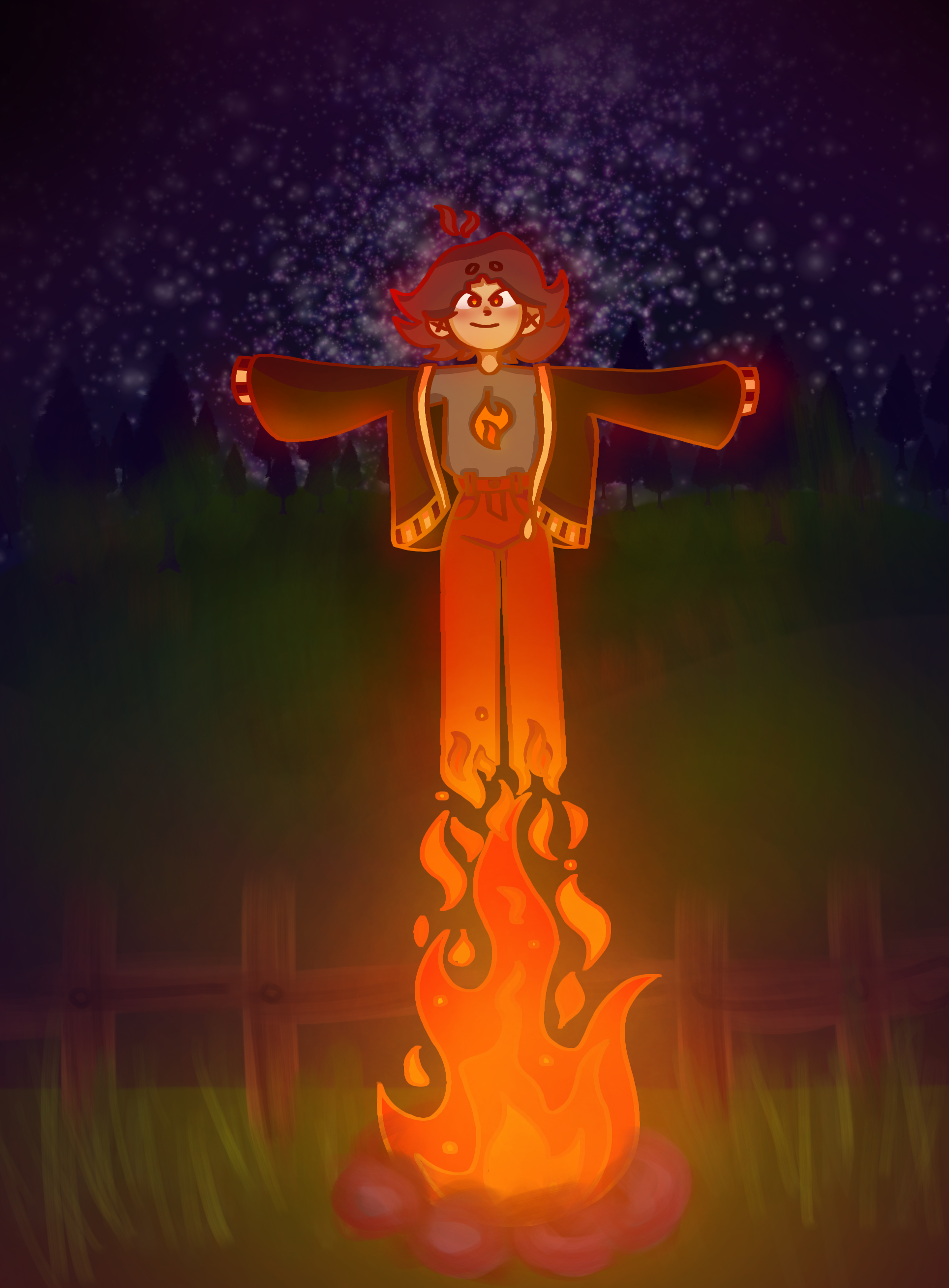🌑 By the Fire Side 🔥 - ibisPaint