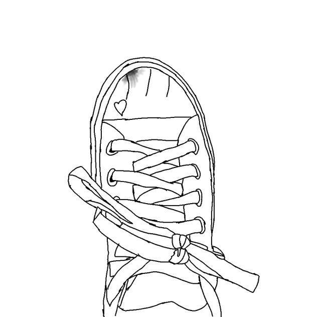 traced my shoe bc I was bored