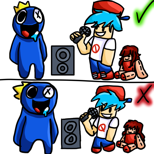 Fnf Rainbow friends(Blue)