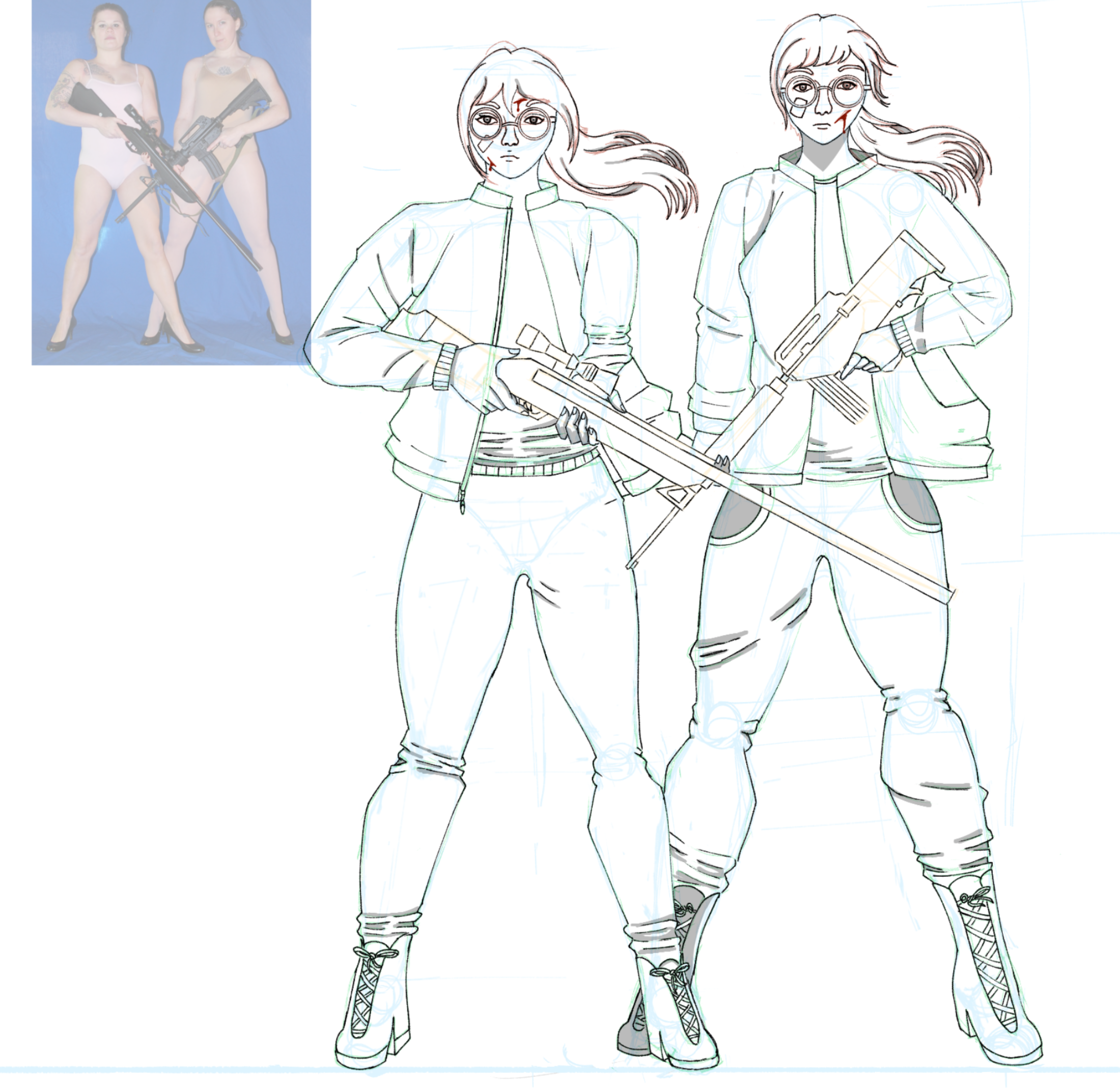 Duo Dynamic Pose Practice #1 - ibisPaint