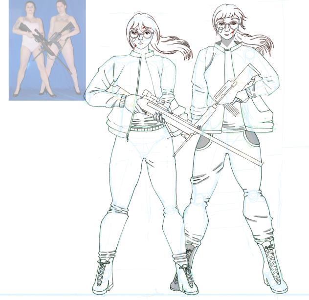 Duo Dynamic Pose Practice #1 - ibisPaint