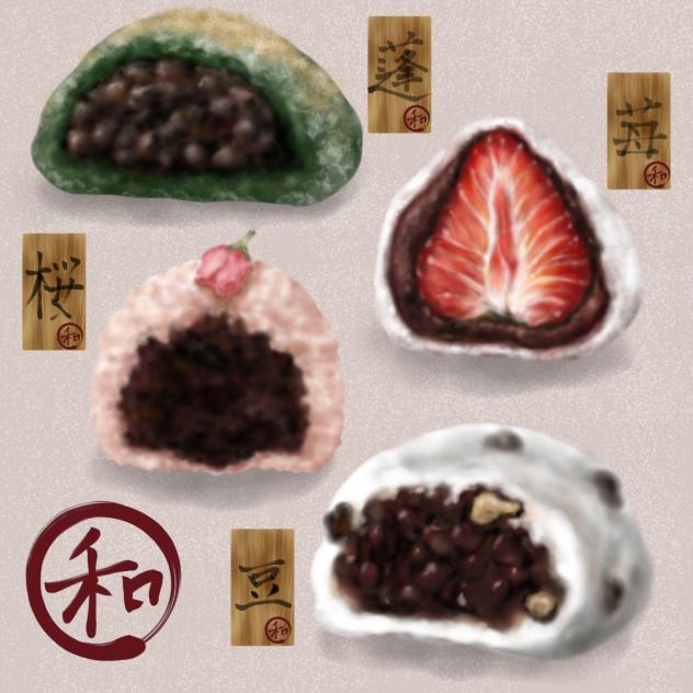 餅菓子断面　ネット画像参照