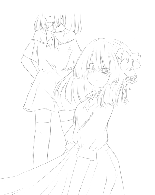 hieda no akyuu lineart