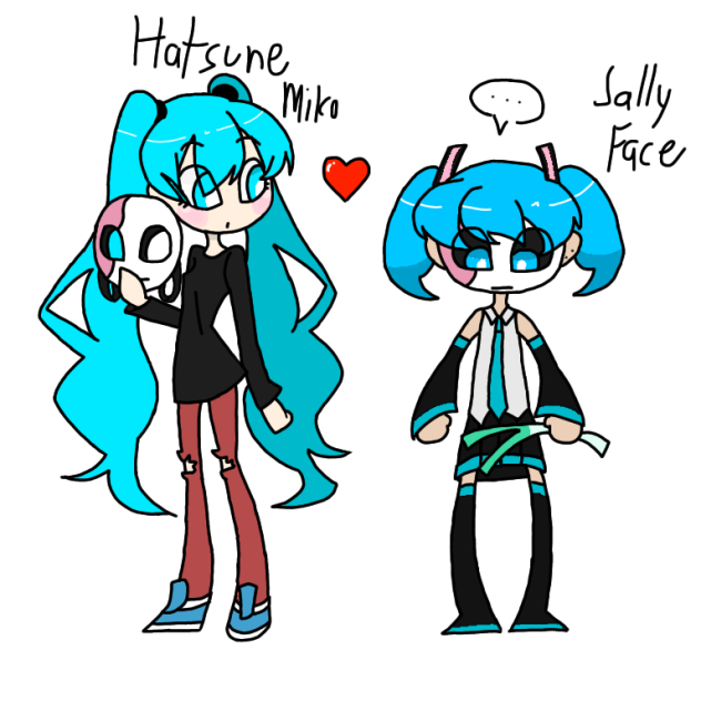 Hatsune miko and sally face