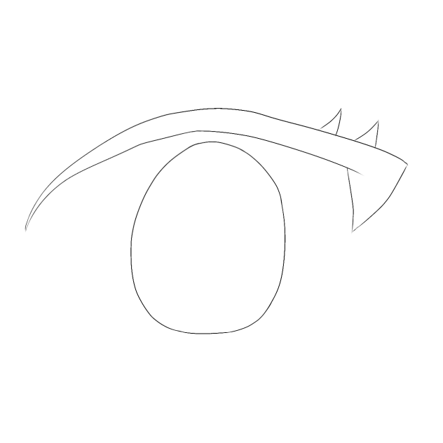 目の線画