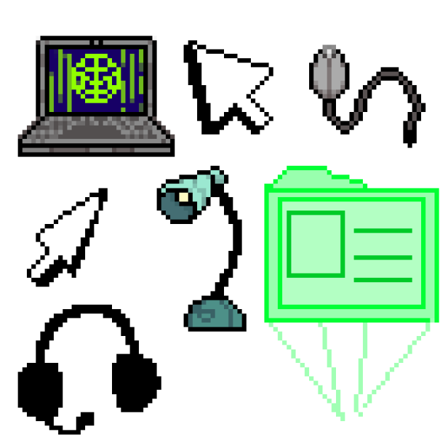 cyber pixel icons