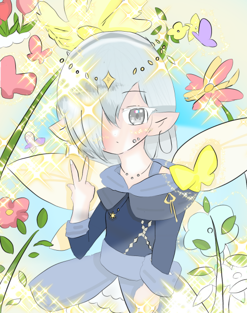 なつ様の線画を塗ったよお！