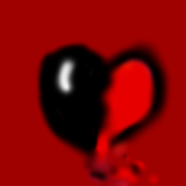 the heart black and red 🖤❤️