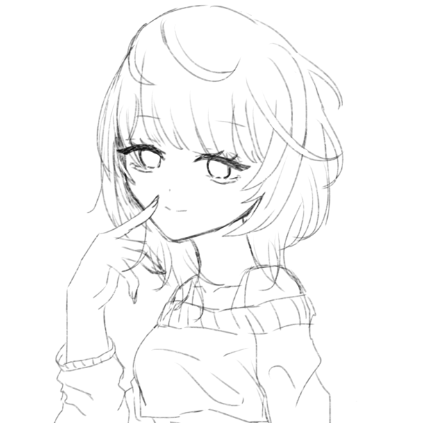 ウルフカットの女の子