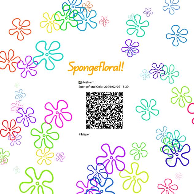 Spongebob floral pattern brush