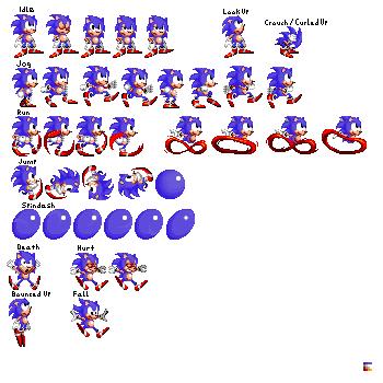 my sonic spritesheet v3
