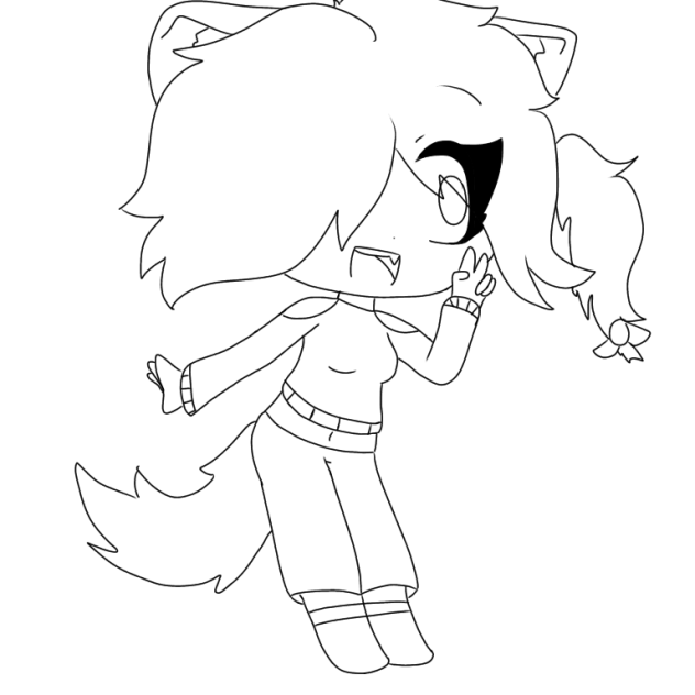 Me but in gacha club line art