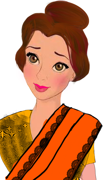 making princess belle as desi belle - ibisPaint