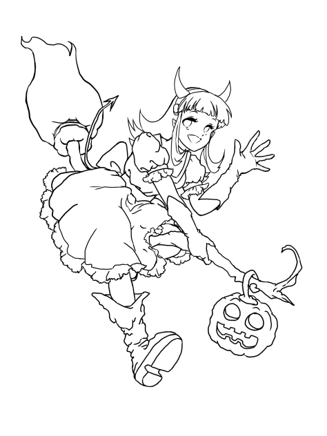 ハロハロハロウィン 線画