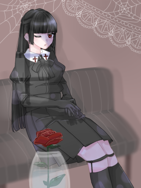 窓辺の薔薇