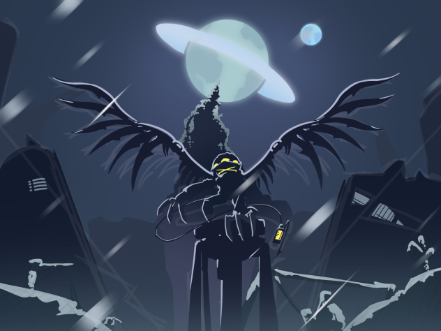 murder drones simple color art