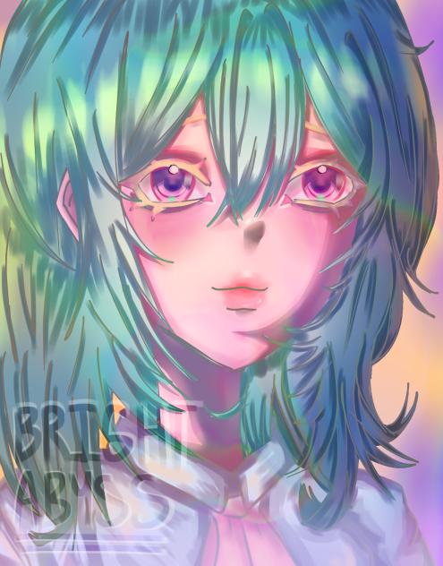 anime girl staring in sunlight