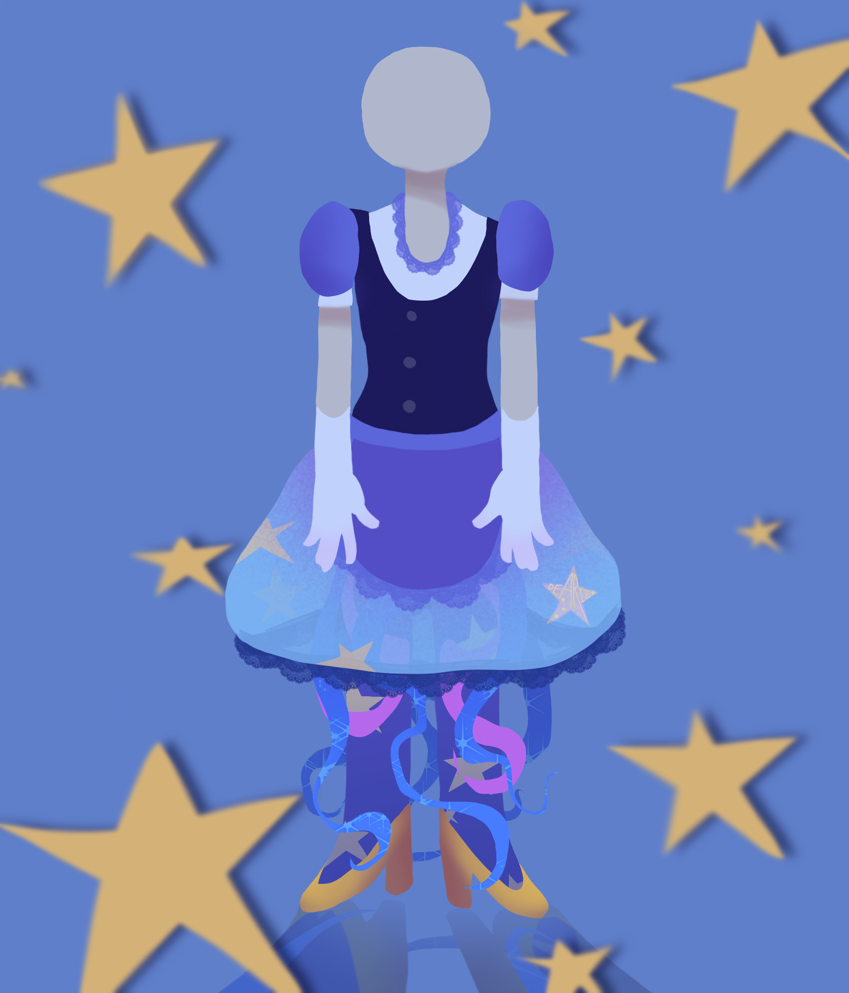 Cool maid jellyfish (with stars) - ibisPaint