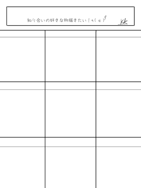 知り合い？の好きな物描きたい！