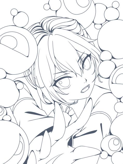 ミャクミク　塗り絵どーぞ♪